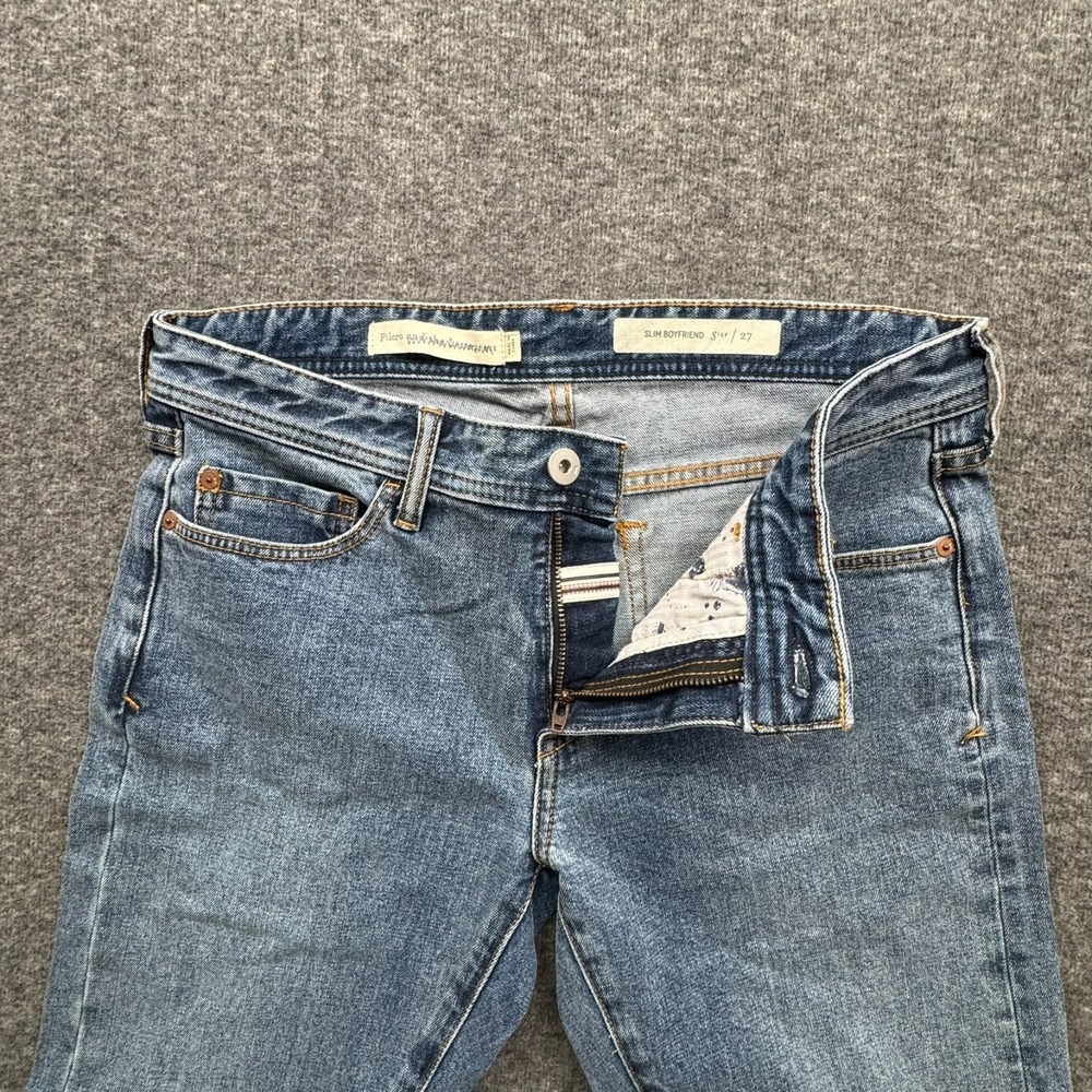 Anthropologie Pilcro Letterpress Slim Boyfriend Jeans Women 27 Fit 32x27 - Picture 10 of 16